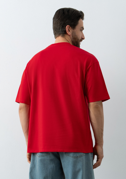 Футболка унисекс оверсайз STAN хлопок 260, 156 (Красный) 56/XXXL (Изображение 5)