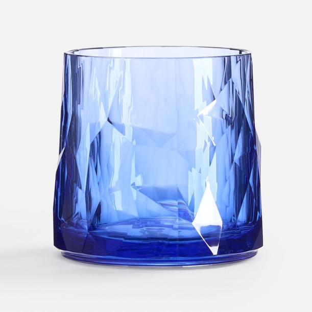 Стакан небьющийся Sate Crystal, вращающийся, прозрачный синий (Изображение 1)
