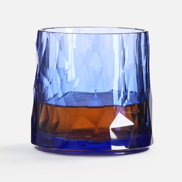 Стакан небьющийся Sate Crystal, вращающийся, прозрачный синий (Изображение 2)