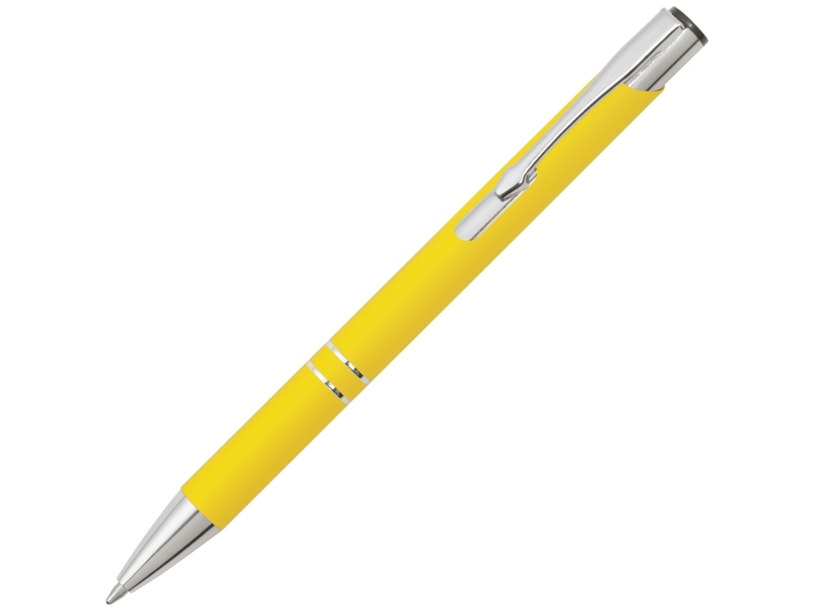 Ручка металлическая шариковая C1 soft-touch (желтый)  (Изображение 1)