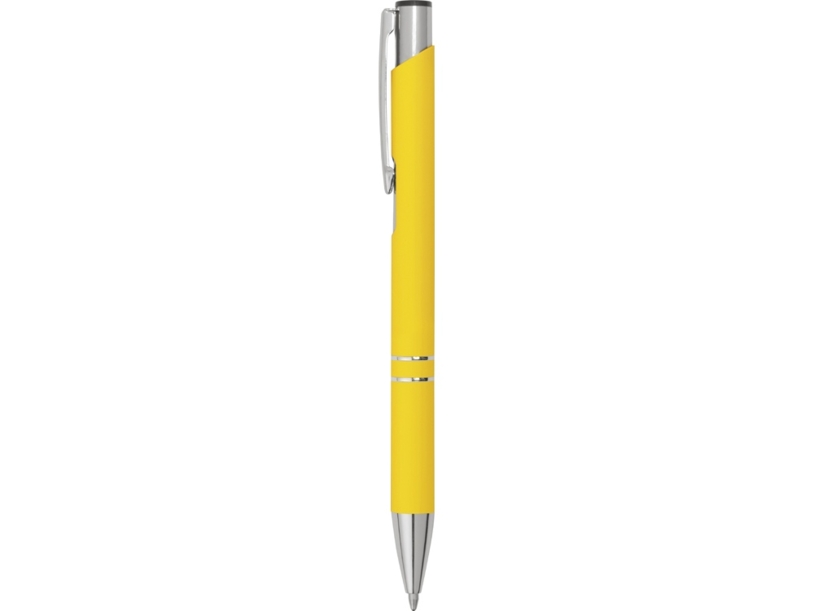 Ручка металлическая шариковая C1 soft-touch (желтый)  (Изображение 3)