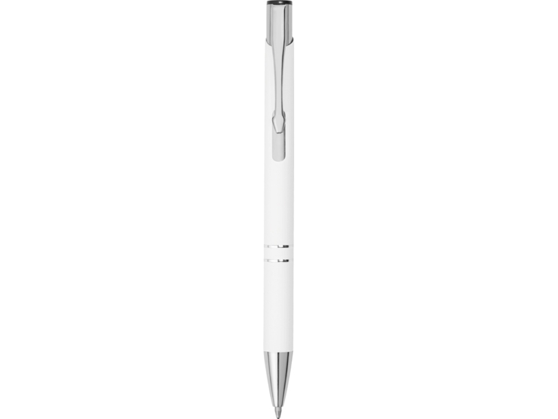 Ручка металлическая шариковая C1 soft-touch (белый)  (Изображение 2)