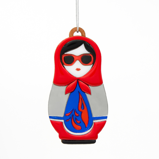 Ёлочная игрушка Матрёшка с узорами (Изображение 5)