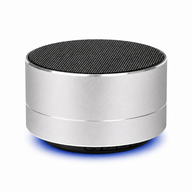 Беспроводная Bluetooth колонка MuzOn, серебристая (Изображение 1)