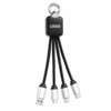 Кабель - брелок Plug с подсветкой гравировки, черный (Изображение 1)
