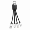 Кабель - брелок Plug с подсветкой гравировки, черный (Изображение 2)