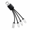 Кабель - брелок Plug с подсветкой гравировки, черный (Изображение 3)