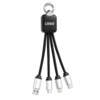 Кабель - брелок Plug с подсветкой гравировки, черный (Изображение 1)