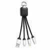 Кабель - брелок Plug с подсветкой гравировки, черный (Изображение 2)