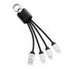 Кабель - брелок Plug с подсветкой гравировки, черный (Изображение 3)