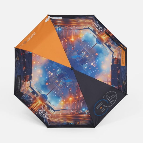 Зонт складной Monsoon с полной запечаткой снаружи на заказ (Изображение 1)