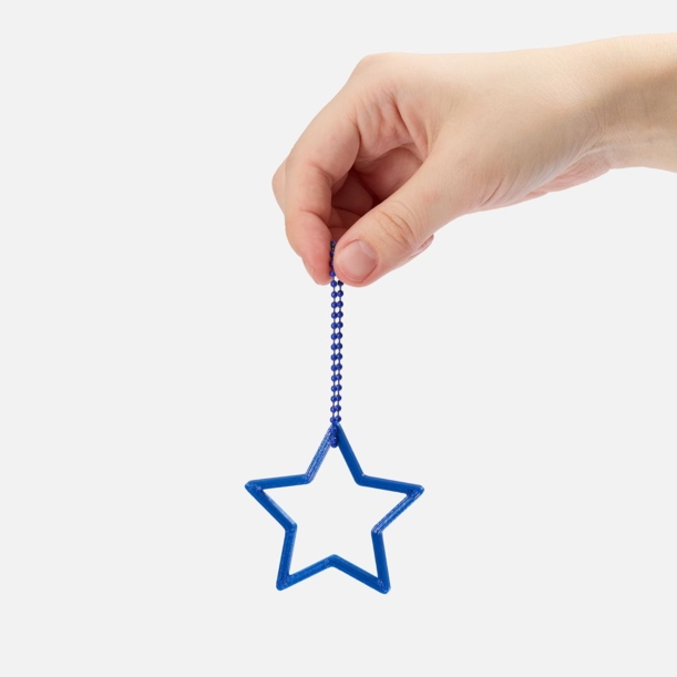 Подвеска «Звезда», 3D-печать, синяя (Изображение 2)