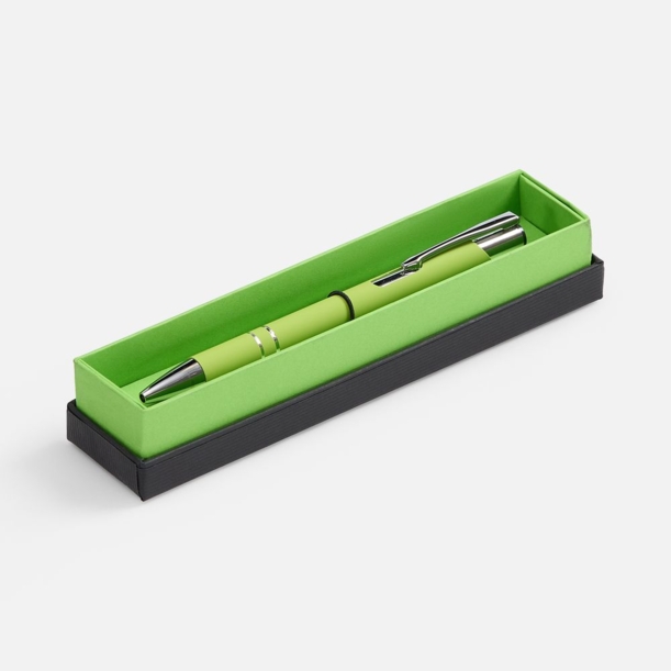Ручка шариковая Keskus Soft Touch в футляре, зеленое яблоко (Изображение 1)
