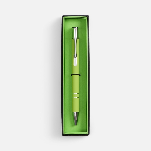 Ручка шариковая Keskus Soft Touch в футляре, зеленое яблоко (Изображение 2)