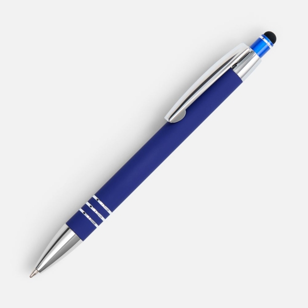 Ручка шариковая Sansen Soft Touch со стилусом, синяя (Изображение 1)