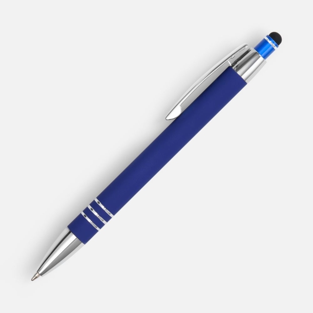 Ручка шариковая Sansen Soft Touch со стилусом, синяя (Изображение 2)
