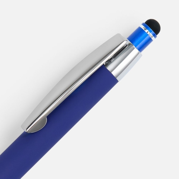 Ручка шариковая Sansen Soft Touch со стилусом, синяя (Изображение 4)