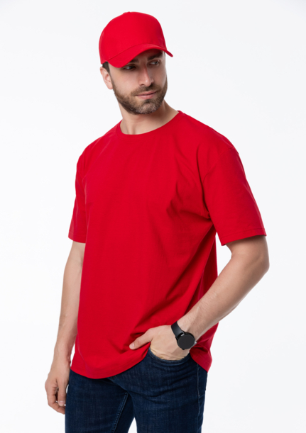 Бейсболка STAN 5 клиньев хлопок 260, 12 (Красный) (Изображение 6)