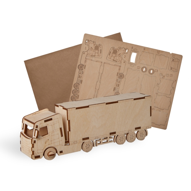 Деревянный 3d пазл Грузовик (Изображение 3)