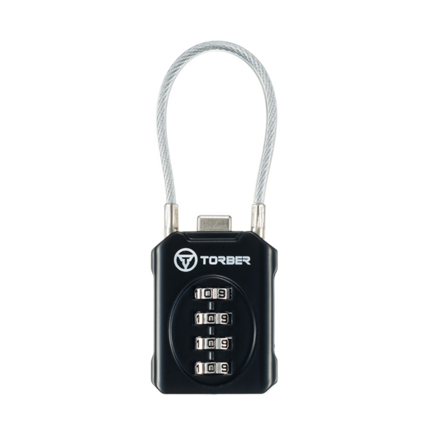 Замок кодовый TORBER, черный, цинковый сплав, 3 x 1,4 x 8 см (Изображение 1)