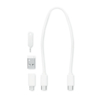 Кабель зарядный выдвижной USB Solid Line  60W 3-в-1 на Lightning, Micro-USB, Type-C «U50» 2,4 A, Quick Charge в пластиковом футляре, белый (Изображение 4)