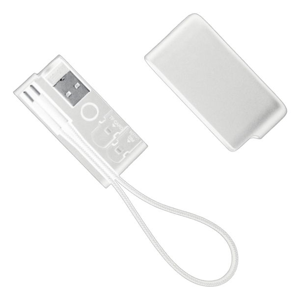 Кабель зарядный выдвижной USB Ultra Link  60W 3-в-1 на Lightning, Micro-USB, Type-C «U50» 2,4 A, Quick Charge в пластиковом футляре, белый (Изображение 3)