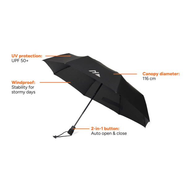 Автоматический складной зонт Nordic Drift Trail AWARE™ RPET, UPF 50+, d116 см (Изображение 6)