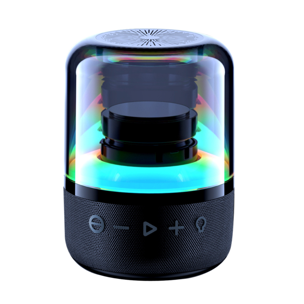 Колонка беспроводная MyTone Mega Bass со светомузыкой, черная (Изображение 1)