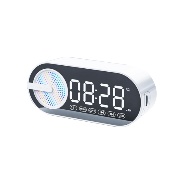 Колонка беспроводная  MyTone Sound Clock c часами,  белая (Изображение 1)