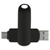 Флеш накопитель  USB 3.0 + TYPE C Cupertino, металл, черный матовый, 32 GB (Изображение 1)