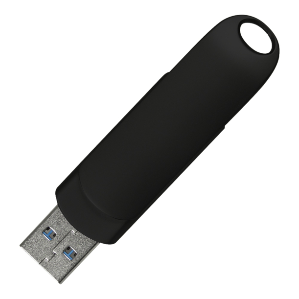 Флеш накопитель  USB 3.0 + TYPE C Cupertino, металл, черный матовый, 32 GB (Изображение 2)