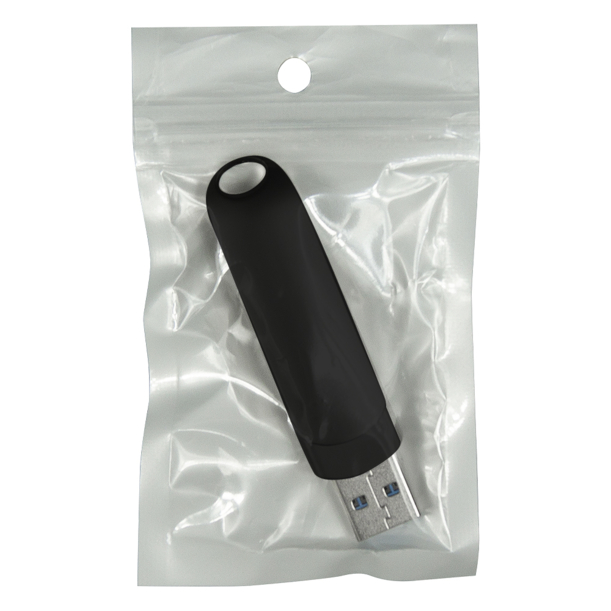 Флеш накопитель  USB 3.0 + TYPE C Cupertino, металл, черный матовый, 32 GB (Изображение 4)