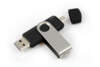 Флеш накопитель USB 2.0 Twister Smart 16GB, пластик Софт Тач/металл, черный/черный (Изображение 3)