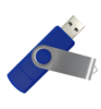Флеш накопитель USB 2.0 Twister Smart 16GB, пластик Софт Тач/металл, синий/серебристый (Изображение 2)