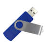 Флеш накопитель USB 2.0 Twister Smart 16GB, пластик Софт Тач/металл, синий/серебристый (Изображение 2)