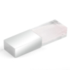 Флеш накопитель USB 2.0 Кристалл, металл/стекло, прозрачный/серебристый, подсветка белым,16 GB (Изображение 1)