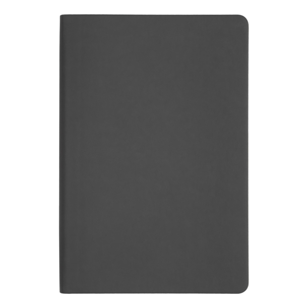Ежедневник Flexy Soft А5, темно-серый, недатированный, в гибкой обложке (Изображение 2)