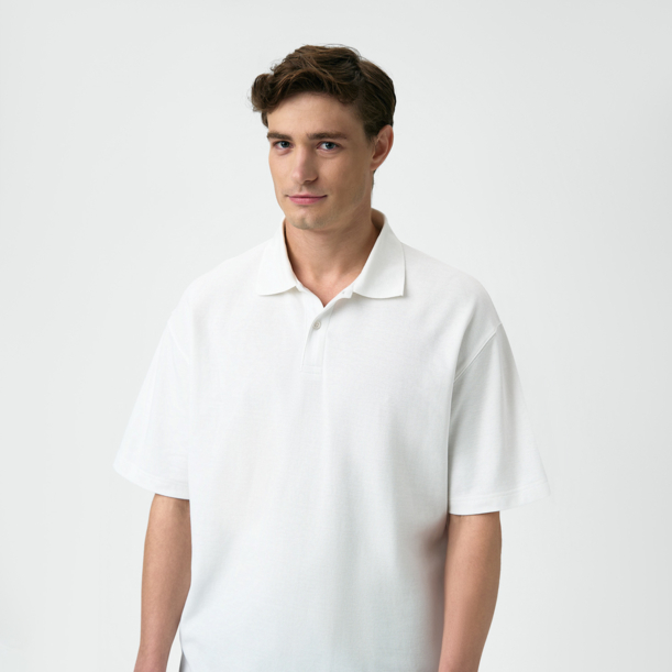 Рубашка поло унисекс Тайм (Time), 265гр., белый, размер 3XL/4XL (Изображение 3)