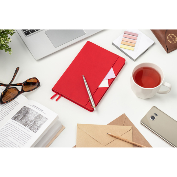 Ежедневник Flexy Smart Combi Daphne А5, красный, недатированный, в гибкой обложке (Изображение 5)