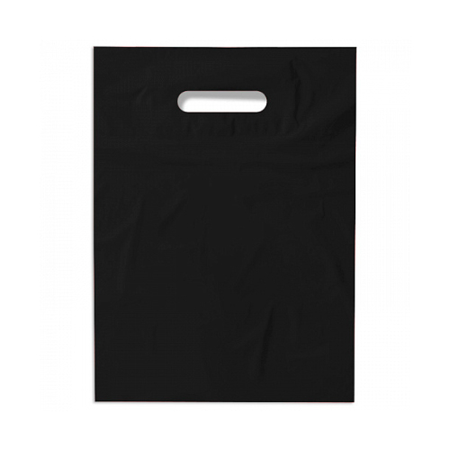 Пакет ПВД 30*40+3, 80 мкм, чёрный, pantone Black (Изображение 1)