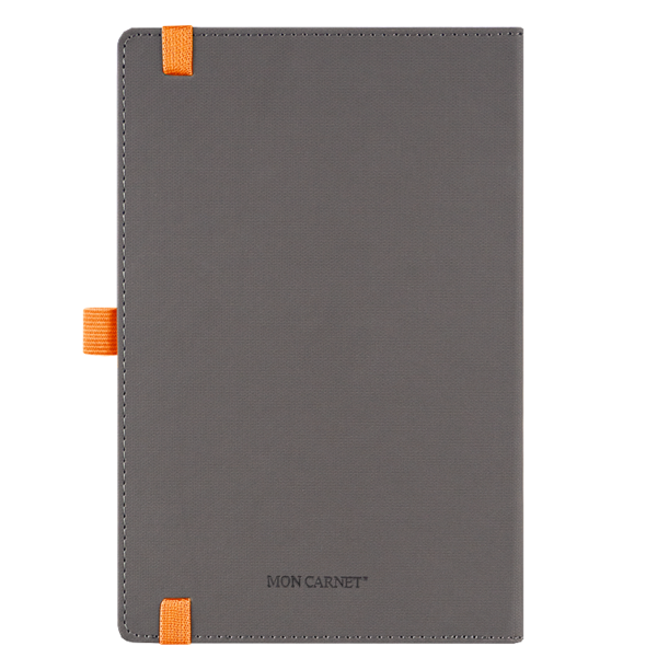 Ежедневник Alfa Note Pasu А5, серый/оранжевый,  недатированный, в твердой обложке (Изображение 3)