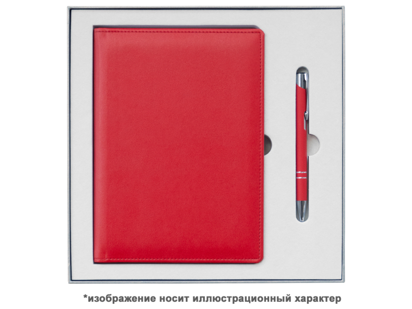 Ежедневник Flexy Stone Ostende А5, красный, недатированный, в гибкой обложке (Изображение 5)