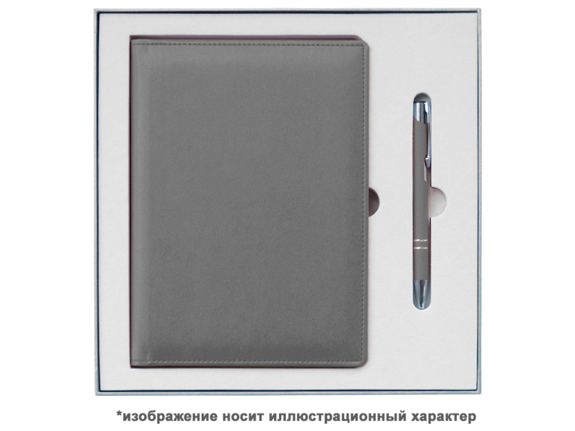 Ежедневник Flexy Firenze А5, серый, недатированный, в гибкой обложке (Изображение 7)