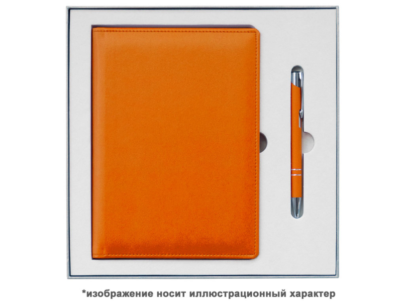 Ежедневник Classic Soft А5, оранжевый, недатированный, в твердой обложке (Изображение 10)