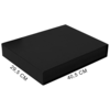 Подарочная коробка, размер 29,5x40,5x8 см, Solution Prestige Linen с магнитным клапаном, черная, с черным ложементом (Изображение 1)
