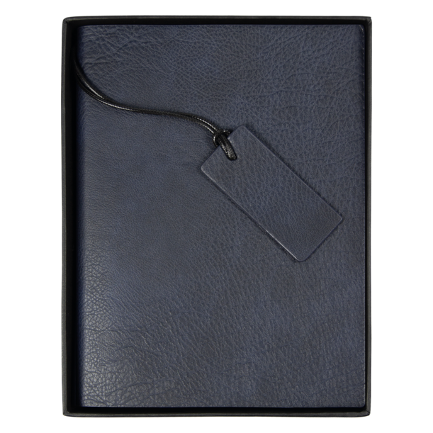 Ежедневник Flexy Foggia Leatherette B5, темно-синий, недатированный, в гибкой обложке  в подарочной коробке (Изображение 2)