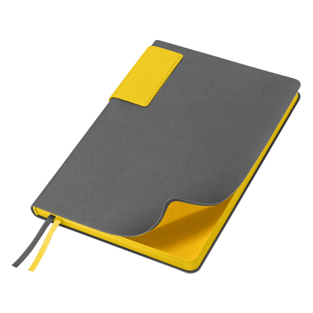 Ежедневник Flexy Star Sivilia Grey Edition Color А5 серо-желтый, недатированный в гибкой обложке (Изображение 1)