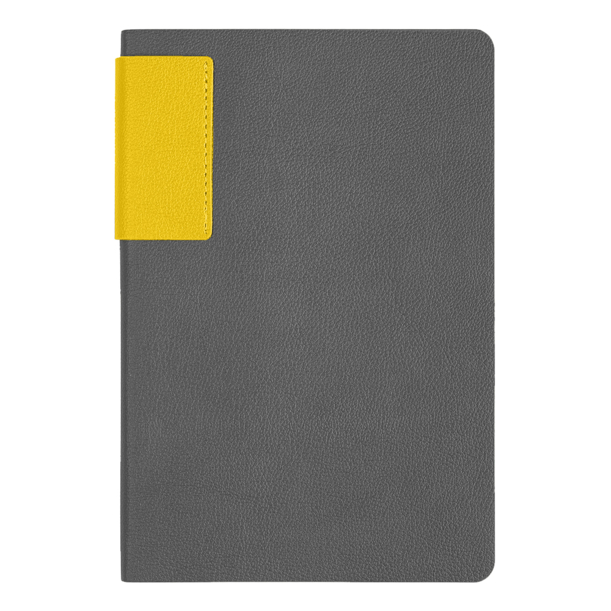 Ежедневник Flexy Star Sivilia Grey Edition Color А5 серо-желтый, недатированный в гибкой обложке (Изображение 2)