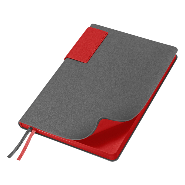 Ежедневник Flexy Star Sivilia Grey Edition Color А5 серо-красный, недатированный в гибкой обложке (Изображение 1)