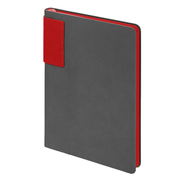 Ежедневник Flexy Star Sivilia Grey Edition Color А5 серо-красный, недатированный в гибкой обложке (Изображение 3)